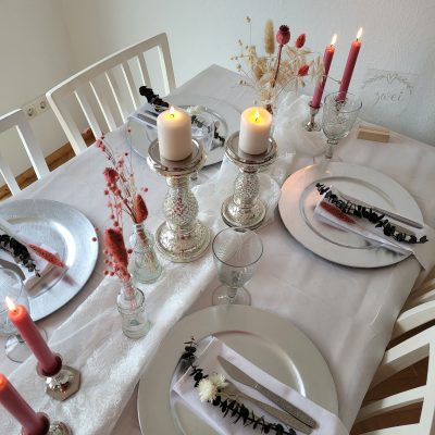 Hochzeitskathi - Tischdekoration silberfarben