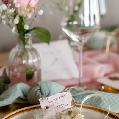 Hochzeitskathi - Tischdekoration rosa