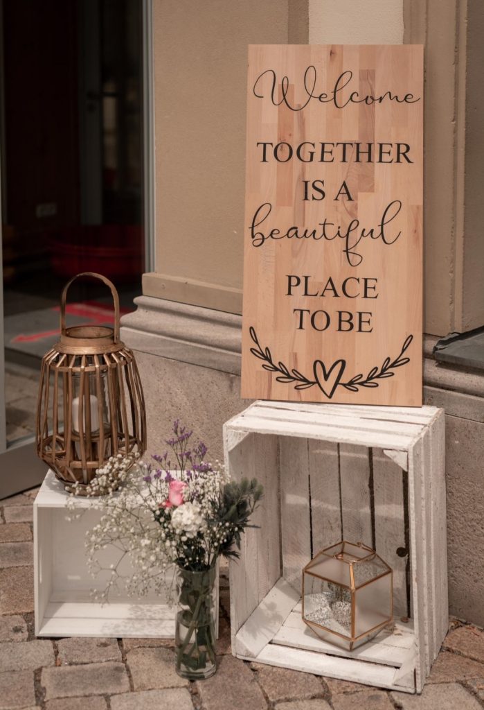 Hochzeitskathi - Empfang Gäste Willkommen