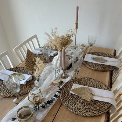 Hochzeitskathi - Tischdekoration Boho