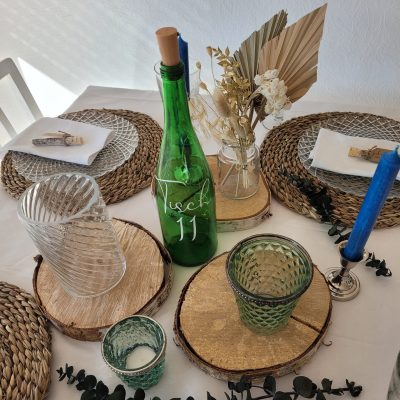 Hochzeitskathi - Tischdekoration grün