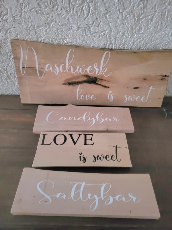 Hochzeitskathi - Holzschilder Candybar Hochzeit