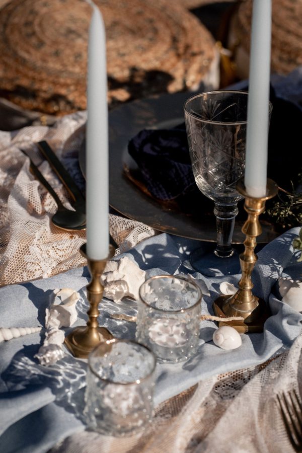 Hochzeitskathi -Tischläufer hellblau 3