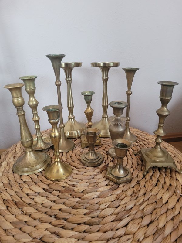 Hochzeitskathi - Messing Kerzenständer gold
