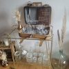 Hochzeitskathi - Vintage Koffer mit Schild Open Bar und Schnapsgläser 1