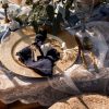 Hochzeitskathi - Stoffserviette dunkelblau Musselin
