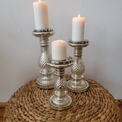 Hochzeitskathi - Kerzenständer silber 3 verschiedene größen 1