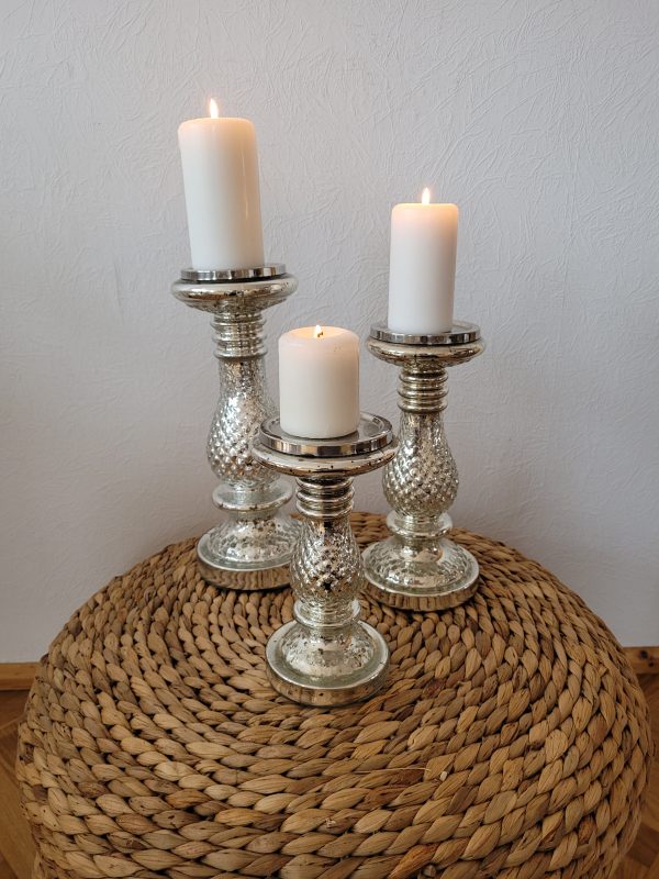Hochzeitskathi - Kerzenständer silber 3 verschiedene größen 1