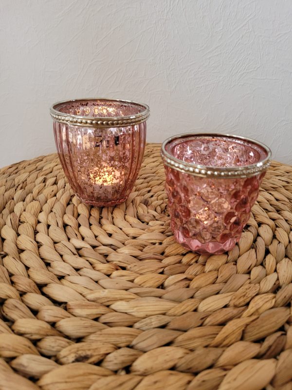 Hochzeitskathi - Teelichter rosa