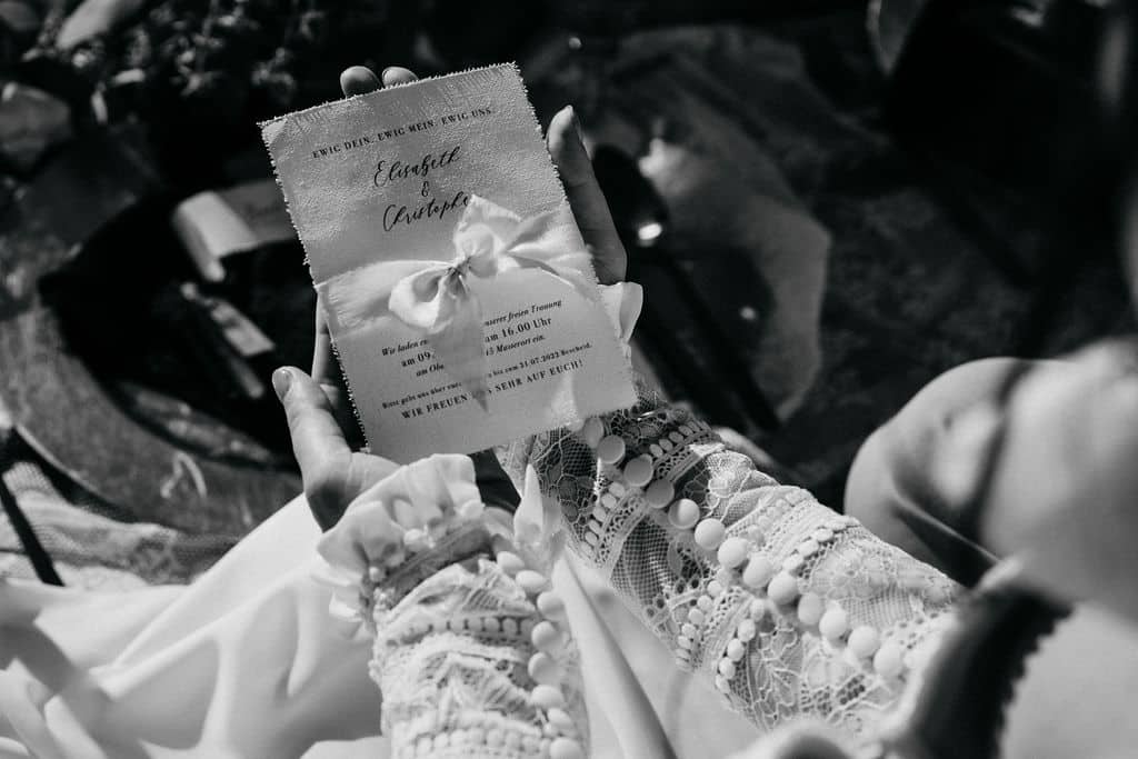 Hochzeitskathi - Hörblacher Baggersee Papeterie Einladungskarte