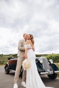 Hochzeitskathi - Gasthof Fesel Würzburg Sonnenuntergang