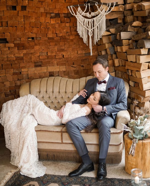 Hochzeitskathi - Wandbehang Makramee