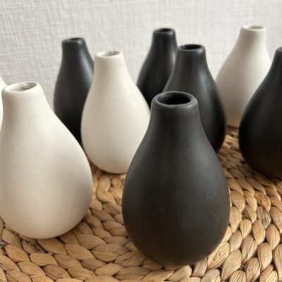 Hochzeitskathi - Vasen weiß & schwarz