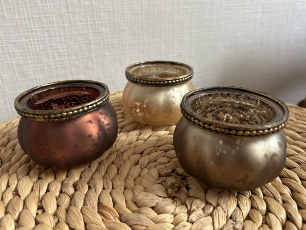 Hochzeitskathi - Teelichter braun/beige
