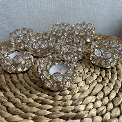 Hochzeitskathi - Teelichter mit Kristallen