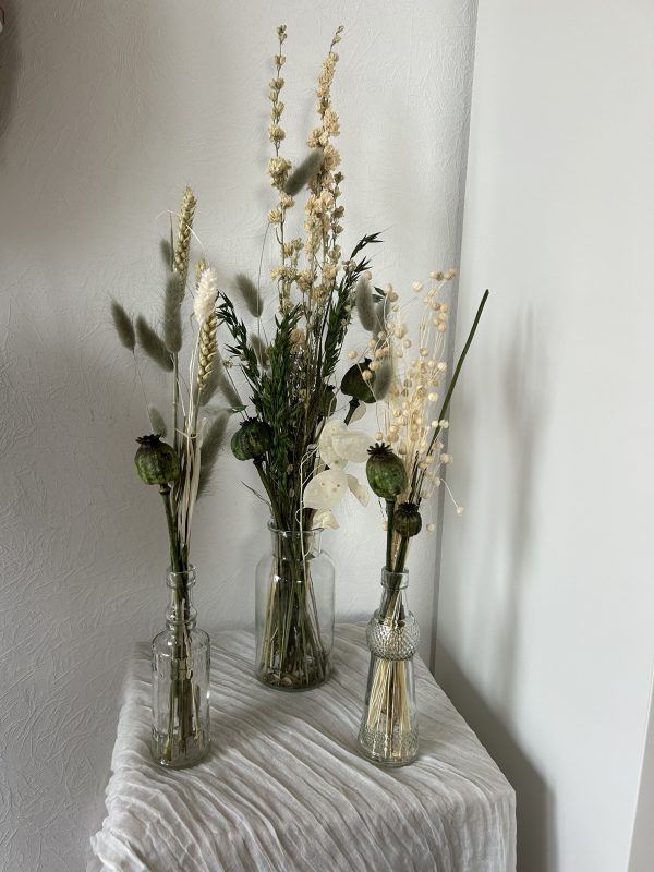 Hochzeitskathi - Leihartikel Trockenblumen in dunkelgrün