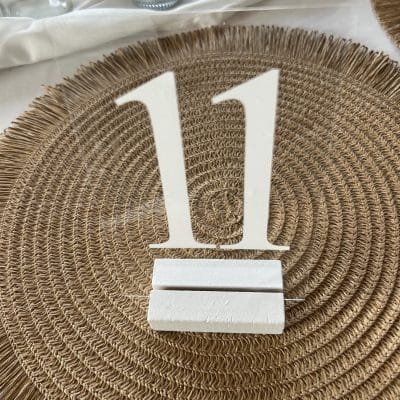 Hochzeitskathi - Leihartikel Dekoration - Tischnummer clean