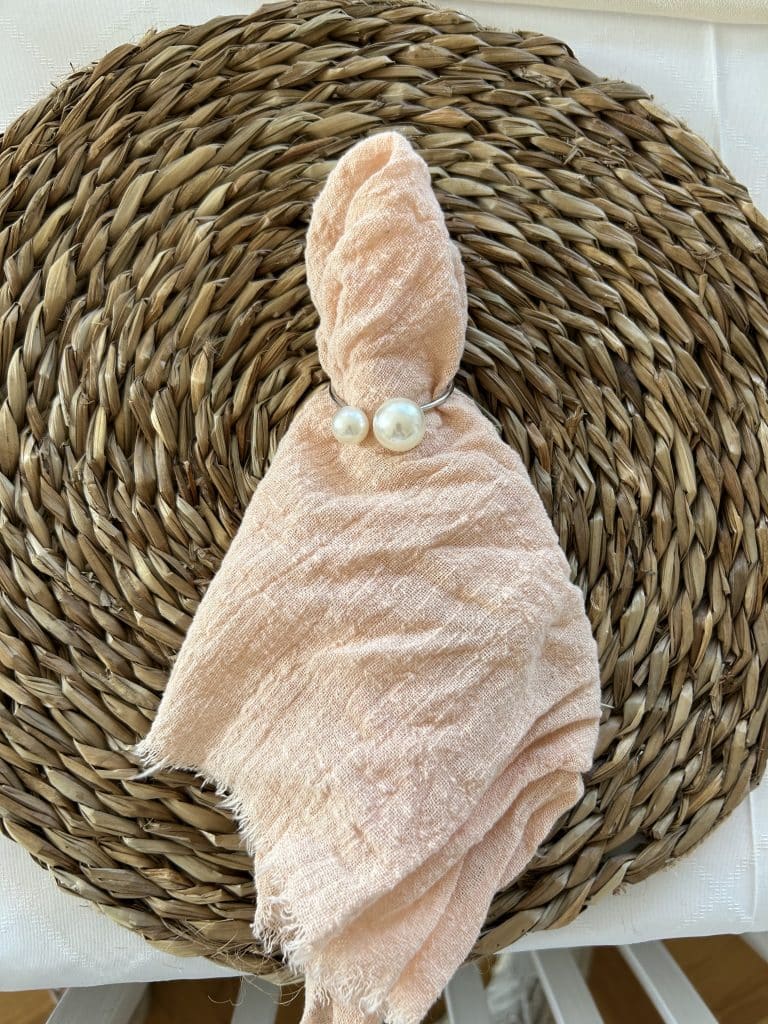 Hochzeitskathi - Serviettenring silber mit Perle