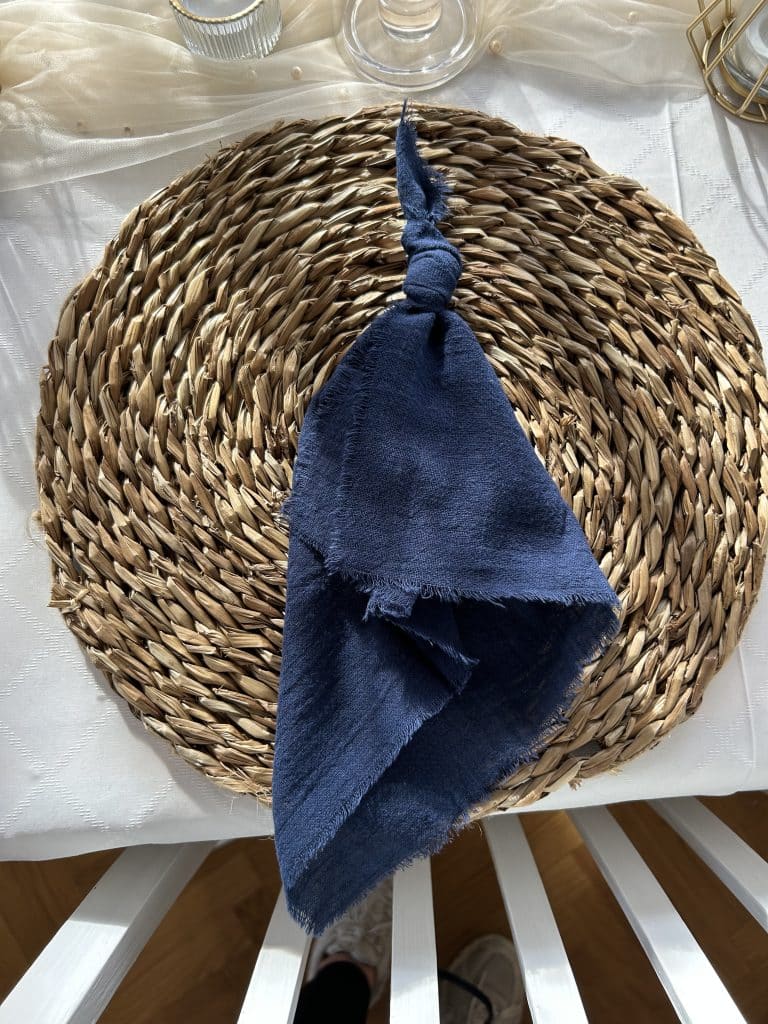 Hochzeitskathi - Dekoration - Leihartikel - Stoffserviette dunkelblau